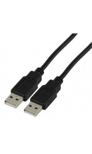 Cable USB A-A de 2 m en color negro
