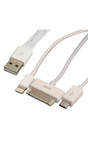 Conexión USB-A macho a conector smartphone