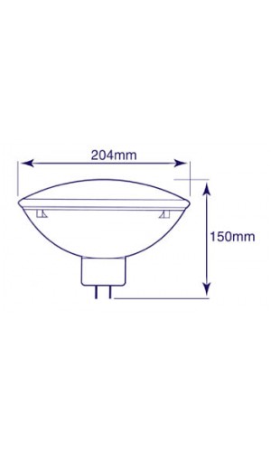 Bombilla halgena GENERAL ELECTRIC 500W - Bombilla halgena GENERAL ELECTRIC 500W / 240V, PAR64, GX16D, NSP, 3200K, 300h .Ref: lamp500p64s
