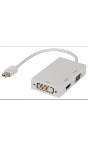 Multi adaptador Mini DisplayPort Mini DisplayPort - DVI + VGA + HDMI