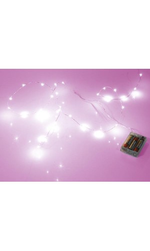 Cadena de Luz con Leds - Cadena de luz con leds de color blanco clido con 20 leds.Ref: xml19v