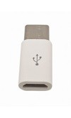 Adaptador de micro-USB 2.0 hembra a USB-C macho - Adaptador de micro-USB 2.0 hembra a USB-C macho blanco.Ref: 4157b