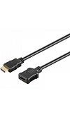 Conexión HDMI macho - hembra  1 mts