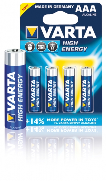 4 Pilas VARTA High Energy AAA Alkalinas